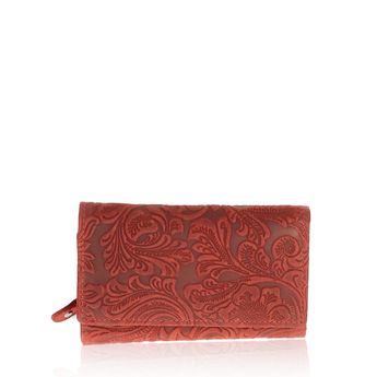 Mercucio damen stylische Geldbörse aus Leder - rot