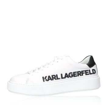 Karl Lagerfeld Herren Glattleder Sneaker - weiss