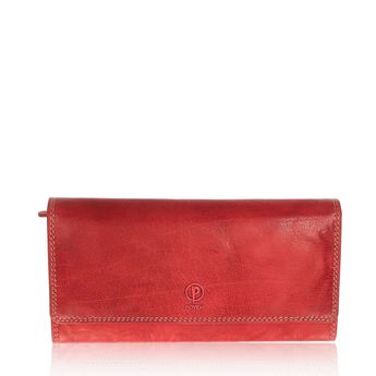 Poyem Damen Portemonnaie aus Leder - rot